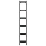vidaXL Bibliothèque 6 niveaux noir 40x30x188 cm bois d'ingénierie