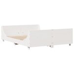 vidaXL Cadre de lit sans matelas blanc 120x190 cm bois de pin massif