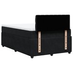 vidaXL Sommier à lattes de lit avec matelas Noir 120x200 cm Velours