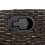 vidaXL Ensemble à manger de jardin 5 Pièces et coussins marron poly rotin