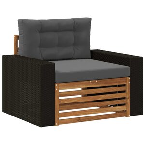 vidaXL Sofa de milieu extérieur Bois d'Acacia Massif Naturel