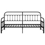 Cadre de lit daybed vidaXL avec lit gigogne Noir 90x200 cm en acier