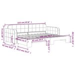 vidaXL Lit de jour avec lit gigogne jaune 80x200 cm velours