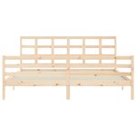 vidaXL Cadre de lit avec tête de lit 200x200 cm bois massif