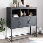 vidaXL Buffet anthracite 100 5x39x107 cm acier laminé à froid