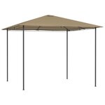 vidaXL Belvédère 3x3x2 6 m Taupe 160 g/m²