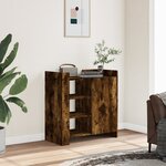 vidaXL Buffet chêne fumé 73 5x35x75 cm bois d'ingénierie