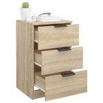 vidaXL Tables de chevet 2 Pièces Chêne sonoma 40x36x65 cm