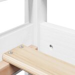 vidaXL Lit de jour avec toit blanc 90x190 cm bois de pin massif