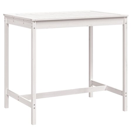 vidaXL Table de jardin blanc 121x82 5x110 cm bois massif de pin