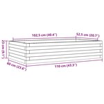 vidaXL Jardinière blanc 110x60x23 cm bois de pin massif