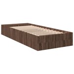 vidaXL Cadre de lit chêne marron 90x190 cm bois d'ingénierie