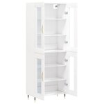 vidaXL Buffet haut Blanc 69 5x34x180 cm Bois d'ingénierie