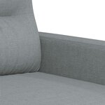 vidaXL Canapé à 2 places Gris clair 140 cm Tissu