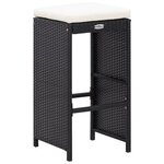 vidaXL Ensemble de bar d'extérieur 9 Pièces Résine tressée Noir