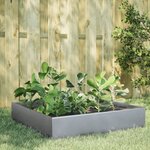 vidaXL Lit surélevé de jardin 100x100x33 5 cm acier inoxydable