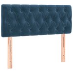 vidaXL Sommier à lattes de lit et matelas Bleu foncé 120x200cm Velours