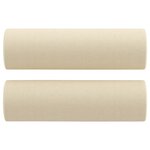 vidaXL Ensemble de canapés 4 Pièces avec coussins crème tissu