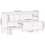 vidaXL Meuble TV 80x33x46 cm bois d'acacia massif
