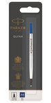 PARKER recharge Stylo Roller  pointe moyenne  bleue  blister X 1