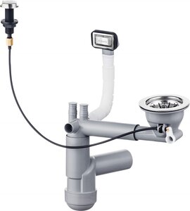 Siphon pour évier 1 cuve en granit - Gain de place