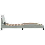 vidaXL Cadre de lit avec tête de lit Gris clair 80x200 cm Velours