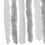 vidaXL Rideau anti-mouches gris clair et blanc 90x200 cm chenille