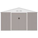 Abri de jardin en métal 10 85 m² - 340 x 319 x 210 cm - Kit d'ancrage inclus - Taupe