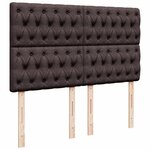 vidaXL Sommier à lattes de lit avec matelas Marron foncé 140x190 cm