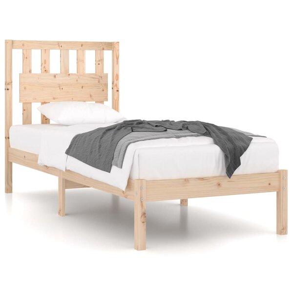 vidaXL Cadre de lit Bois de pin massif 100x200 cm