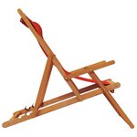 vidaXL Chaises de plage pliables lot de 2 rouge tissu