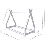Lit tipi enfant NAKANA 90 x 180 beige