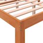 vidaXL Cadre de lit sans matelas cire marron 140x190cm bois pin massif