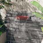 vidaXL Déversoir pour cascade avec LED RVB Inox 45 cm