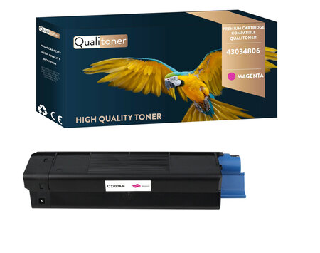 Qualitoner x1 toner 43034806 magenta compatible pour oki