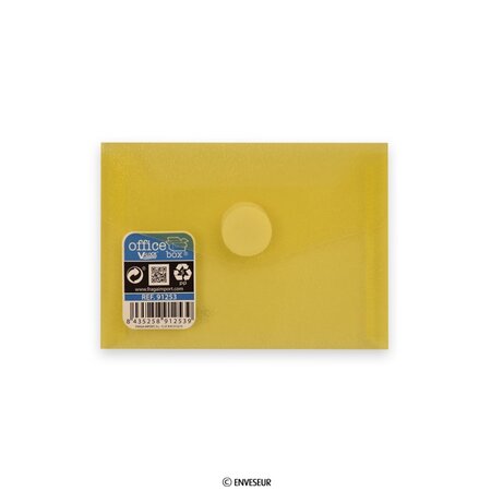 Lot de 20 enveloppes jaune avec fermeture velcro 85x120 mm (c7) v-lock