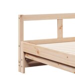 vidaXL Lit de jour et lit gigogne et matelas 80x200 cm bois pin massif