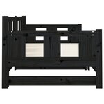 vidaXL Lit coulissant Noir Bois de pin solide 2x(80x200) cm