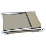 vidaXL Chaises longues pliables lot de 2 Acier et tissu Taupe