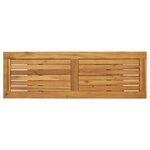 vidaXL Table d'extérieur Naturelle et Grise 35x110x75 cm en Bois Massif et Acier