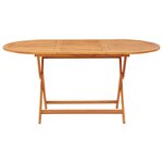 vidaXL Table pliable de jardin 160x85x75 cm Bois d'eucalyptus massif