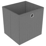 vidaXL Étagère à 15 cubes avec boîtes Gris 103x30x175 5 cm Tissu