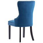 vidaXL Chaises à manger lot de 4 bleu velours