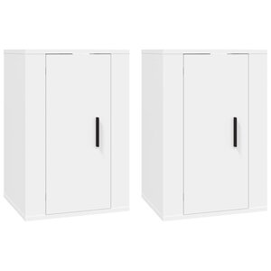 vidaXL Meubles TV muraux 2 Pièces Blanc 40x34 5x60 cm