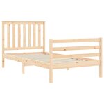 vidaXL Cadre de lit et tête de lit 100x200 cm bois massif
