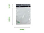 10 Enveloppes plastique opaques 80 microns n°1 - 185x230mm