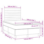 vidaXL Sommier à lattes de lit avec matelas bleu 120x190 cm tissu