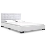 vidaXL Cadre de lit Blanc Similicuir 120 x 200 cm