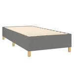vidaXL Sommier à lattes de lit et matelas Gris foncé 90x190 cm Tissu