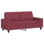 vidaXL Ensemble de canapés 3 Pièces rouge bordeaux tissu